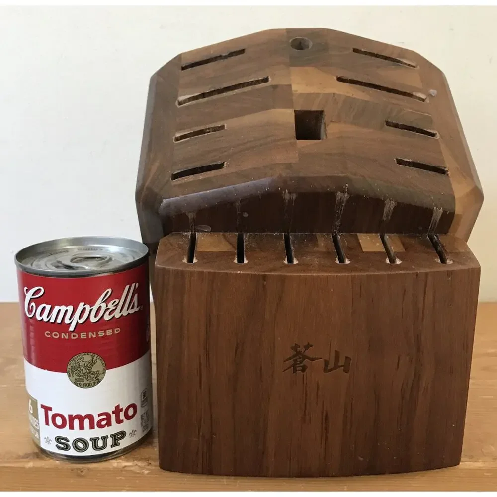 Cangshan Hardwood Teak Wood Wooden 14 Knife Block Holder
